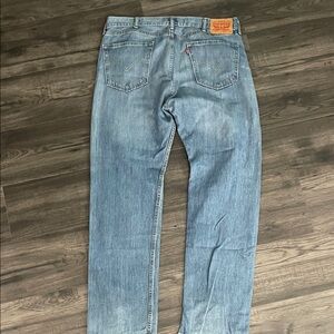 Levi's Light Blue Straight Leg Jeans 38x34